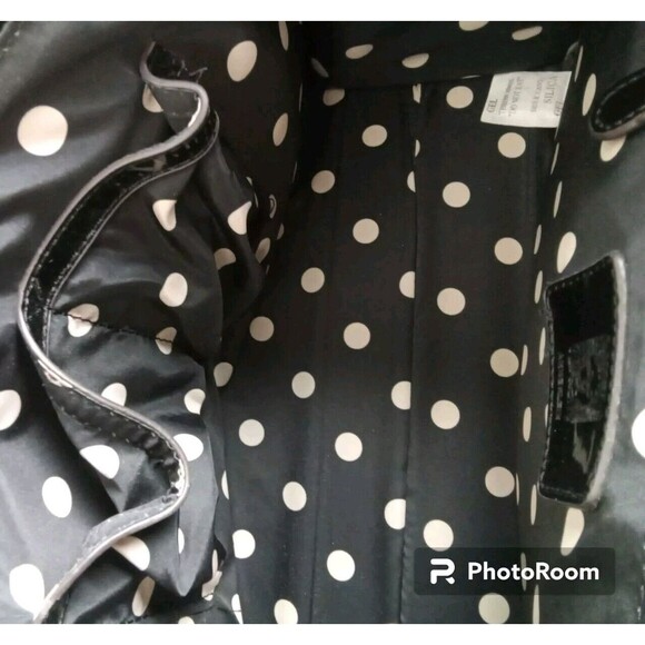 VINTAGE ANNE KLEIN SATCHEL BLACK POCKETS SNAP CLOSURE - Picture 10 of 12